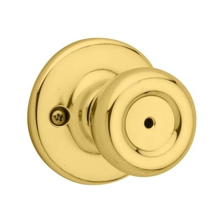 Kwikset Tylo Knob Half Dummy with New Chassis Bright Brass Finish 488T-3